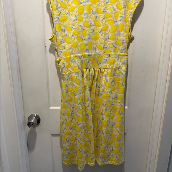 EUC lands end faux Wrap Dress. Cute lemon design, perfect for spring/summer! XL - Picture 4 of 4